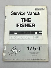Fisher 175-T Original Service Manual Free Shipping  			