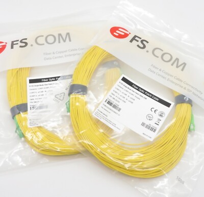 2x LWL-Patchkabel 9/125 OS2 Glasfaserkabel LC/APC-SC/APC Simplex Ø 2mm L 50m