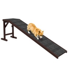 Dog Ramp for Bed, Pet Ramp for Dogs with Non-Slip Carpet and Top Platform