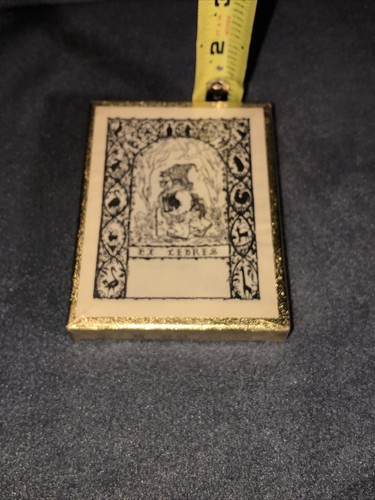Vintage Antiochia Exlibris Wichtel 50 dekorative gummierte Etiketten versiegelte Schachtel - Bild 15 von 15
