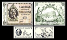 2x 5 + 1000 Pesetas - Issue 1914 & 1915 - Reproduction - 28