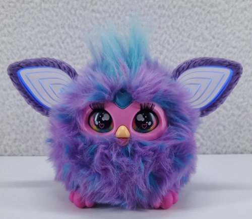Furby blau lila sprechend 6 Zoll Plüsch interaktives elektronisches Spielzeug 2023 Hasbro getestet