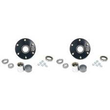 Pair of 6 on 5.5" 3,500 lbs Trailer Axle Wheel Hub Kit w/Bearing Protectors