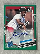 2023 Donruss Paris Johnson Jr. Rated Rookie RC SP Auto #304 Arizona Cardinals