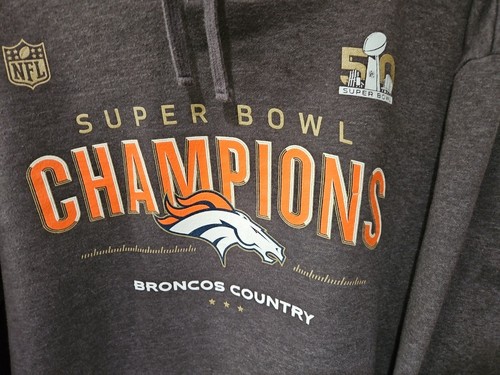 Denver Broncos Super Bowl 50 Conference Champions PRO LINE Hoodie Sweatshirt 2XL - Picture 3 of 8