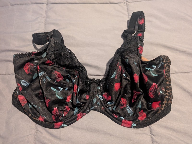 Elomi Matilda Bra, Roses + Leopard, US 40K /UK 40H ,excellent condition