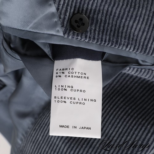 NWT The Armoury Japan Mod. 12 Zegna Cashco Cashmere Mix Blue Corduroy Jacket 50 - Picture 9 of 13