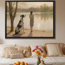 Great Dane Oil Painting Wall Art Dog Artwork Nature Decor Canvas Gift Print