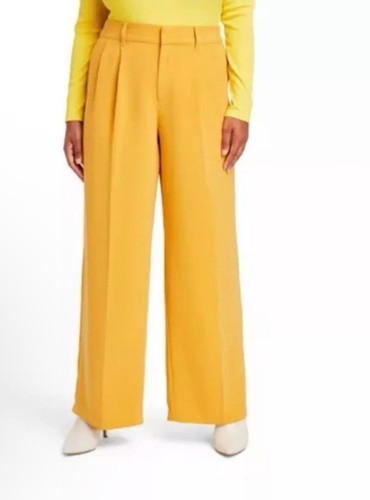 M SERGIO HUDSON x Target Yellow High-Waist Wide Leg Tailored Trousers Pant
