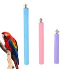 3pcs Pet Parrot Toys Bird Cage Perches Stand Wood Stand Rack Toy Branch For