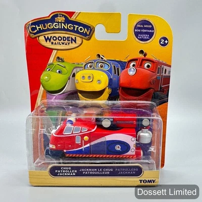 Chuggington Wooden Railway Jackman Chug Patroller Engine TOMY Real Wood Sealed - Image 1 of 3
