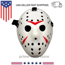 NEW PREMIUM Jason Halloween Mask Voorhees Hockey Horror Killer Mens Adult Mask