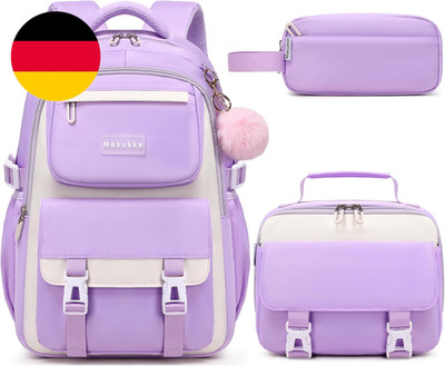 Makukke Schulrucksack Für Mädchen, Büchertaschen-Set, Schultasche Für Teenager, 