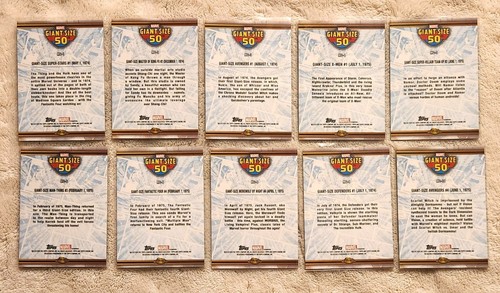 2024 Topps Chrome Marvel Giant Sized Insert Regular Size Complete Set Of 10 - Bild 2 von 2