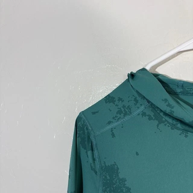 Camisa con capucha Mountain Hardwear para mujer XS verde sol sudadera con capucha dobladillo con cordón Foto 2 de 4