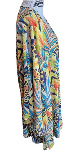 Forever 21 Damen-Cape/Kimono mehrfarbig tropisches Muster Größe 2X - Bild 4 von 7