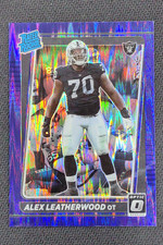 2021 Donruss Optic Alex Leatherwood Rated Rookie Purple Shock Prizm RC #266