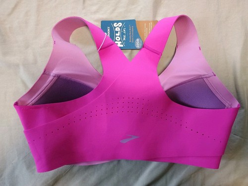 Brooks Run Reggiseno Dare Crossback 32C D Pullover Reggiseno Sportivo Rosa Magenta 350074633 - Foto 4 di 10