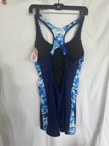 Damen Boyleg Einteiler Wasser Aerobic Wettkampf Badeanzug Größe L - Bild 3 von 7