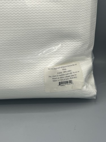 Matouk Augusta Full/Queen Coverlet + 2 Euro Shams White NEW - Picture 3 of 7