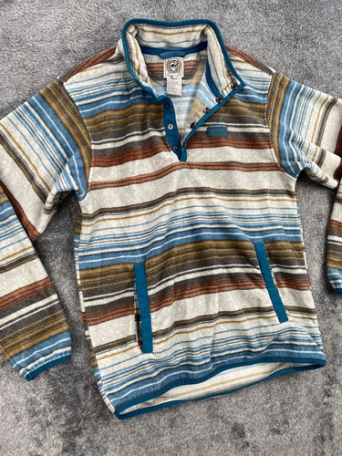 Cinch Pullover Sweater Mens Small Multicolor Aztec Stripe Fleece Western Outdoor - Picture 6 of 19