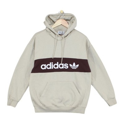 Adidas Oversized Hoodie Damen Größe S Beige Graphic Spell Out