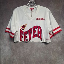 NWT Mitchell & Ness WNBA Indiana Fever 2000 Cropped Jersey Womens M $80 Clark