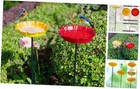 2 Pcs Bird Bath with Stake, Metal Bird Baths for Outdoors Garden Birdbath for