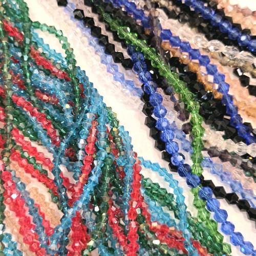 Wholesale Lot 20 Glass, Crystal Beads Strands 4 & 6mm Jewelry Making Bead Bundle - Picture 2 of 6