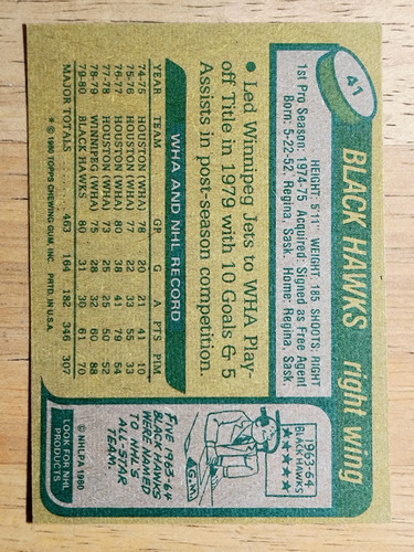 1980-81 Topps #41 Rich Preston (EXMT) - Picture 2 of 2