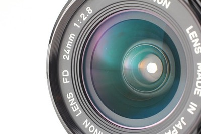 MINT w/ Hood] Canon New FD NFD 24mm f2.8 Wide Angle Lens for