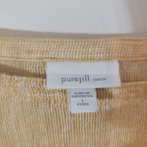 Pure Jill Tunika Leinen Damen groß beige Sommer Top Büro leicht - Bild 2 von 11