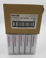 Lot of 5 - Maxell LTO Ultrium 3 Data Tape Cartridge 400GB 800GB - New Sealed