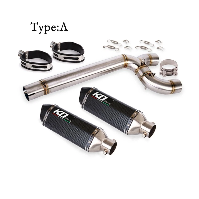 Silenciador de escape tubos medios para motocicletas Yamaha FZ6/FZ6N/FZ6S 2004-2011 51 mm Foto 3 de 4