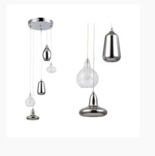 Image of Ceiling Pendant Light Glass And Chrome