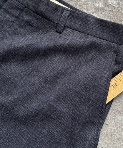 VTG Mens Baggy Plaid Check Flat Front Wool Flannel Pants 32x29 Talon Zip 10” Leg - Picture 13 of 17