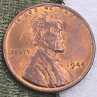 1944 P Lincoln Wheat Cent Uncirculated RB Copper Penny