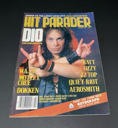 Hit Parader Magazine February 1986 Dio Motley Crue Van Halen + Kiss Poster - Picture 11 of 11