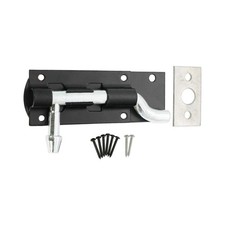 Cranked Necked Tower Barrel Bolt Latch Slide Lock Gate Door Catch Black 4" 6" 8"