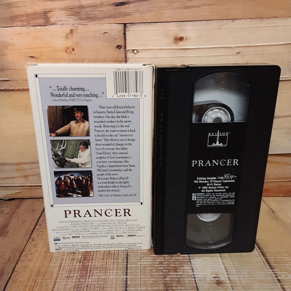 Prancer VHS Used Family Christmas Drama Holiday Movie Nelson Entertainment - Image 2 of 4