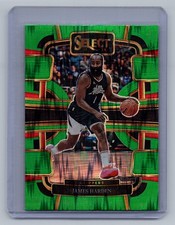 2023-24 Panini Select - Concourse James Harden #64 Green Shock Prizm