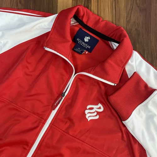 Rocawear Classic Men’s 2XL Red White Full Zip Track Jacket Y2K Hip Hop Retro - Picture 1 of 8