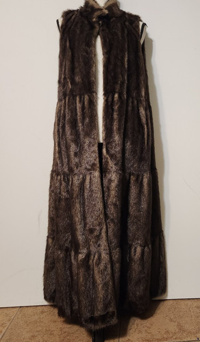 Donna Salyers Fabulous Furs Faux Fur Mink Long Tunic Vest SZ XL - Picture 2 of 10