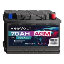 HeyVolt 70Ah Autobatterie 12V AGM