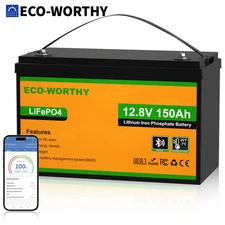 12V 150AH Bluetooth LiFePO4 Lithium Battery with Low Temperature Protection