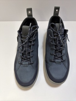 ECCO Soft 7 Tred Blue WP Nubuck Zip/ Lace Up Gore-tex Comfort Sneaker Size 8-8.5
