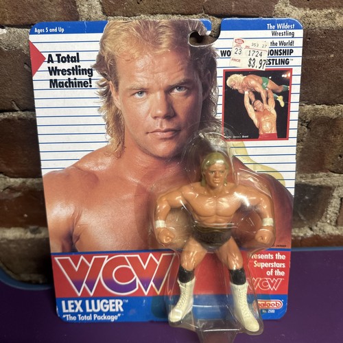 WCW Galoob Lex luger Wrestling Action Figure MOC m...