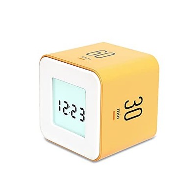 mooas Multi-Cube Timer / Drehtimer Einfache Bedienung Uhr Wecker Gelb