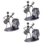  3 stücke Musikkunst Stahl Stift Container Halter Bleistift Tasse Topf Sekretär