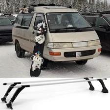 63" Van Top Roof Rack Cross Bars Cargo Kayak Luggage Crossbar For Toyota Hiace